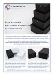 Easy assembly electronics enclosure leaflet