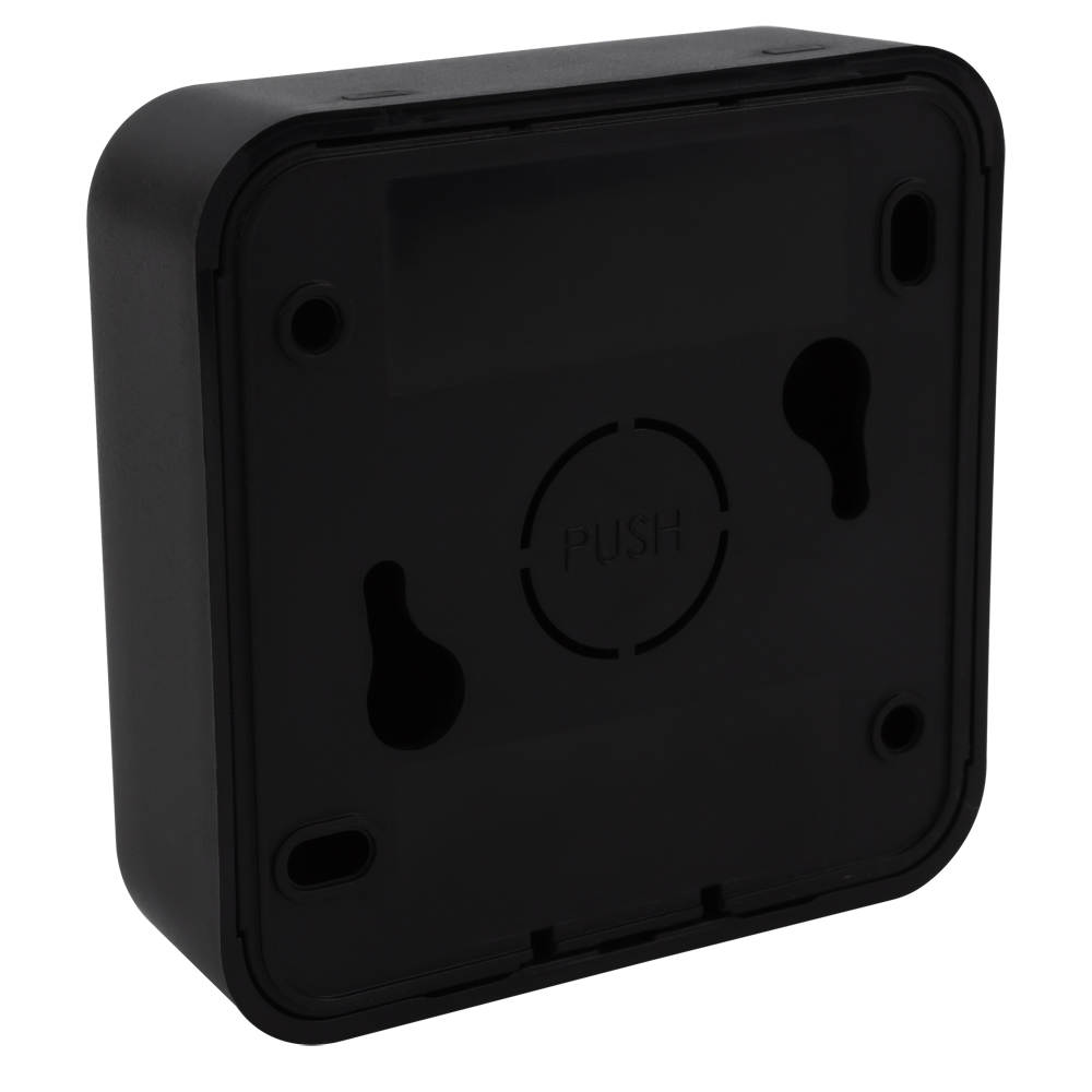 CBRS02SBK - Room sensor enclosure, Size 2, Solid, Black, 74x74x25 
